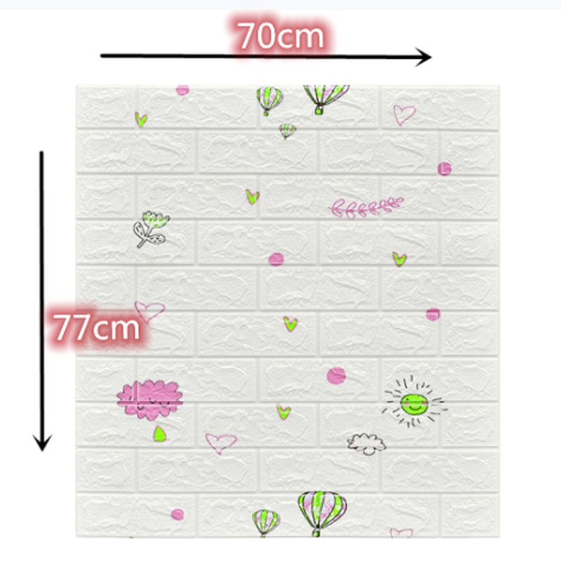 Pack de 10 Panneaux Muraux 3D Effet Brique Ballon