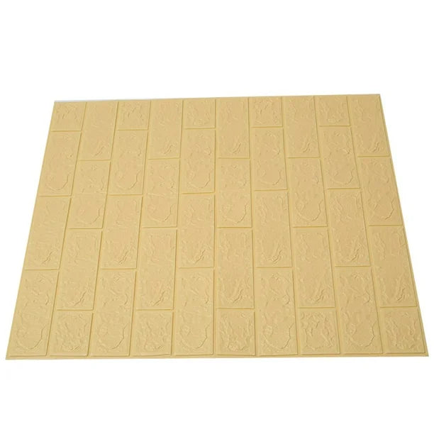 Pack de 10 Panneaux Muraux 3D Effet Brique Doré