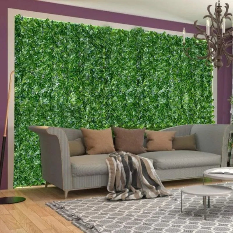 Mur Végétal Artificiel Haute Qualité Vert Naturel En Rouleau 1 x 3 Mètres