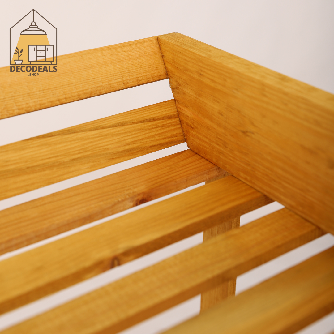 Meuble de Rangement en Bois Naturel Mobile - 4 Étagères Pratiques (Modèle 2)