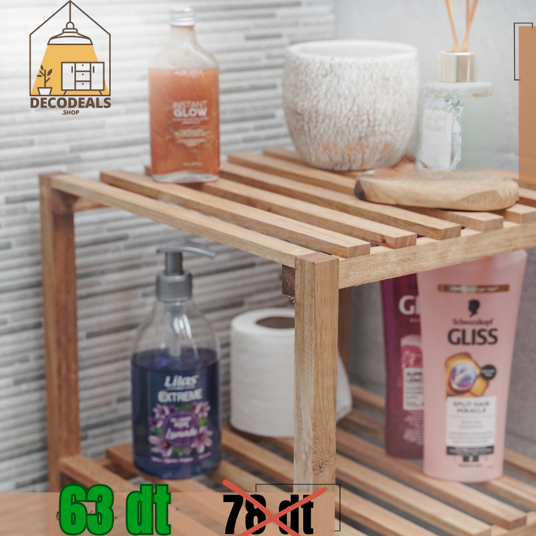Meuble de Rangement en Bois Naturel - 4 Étagères Pratiques (Modèle 3)