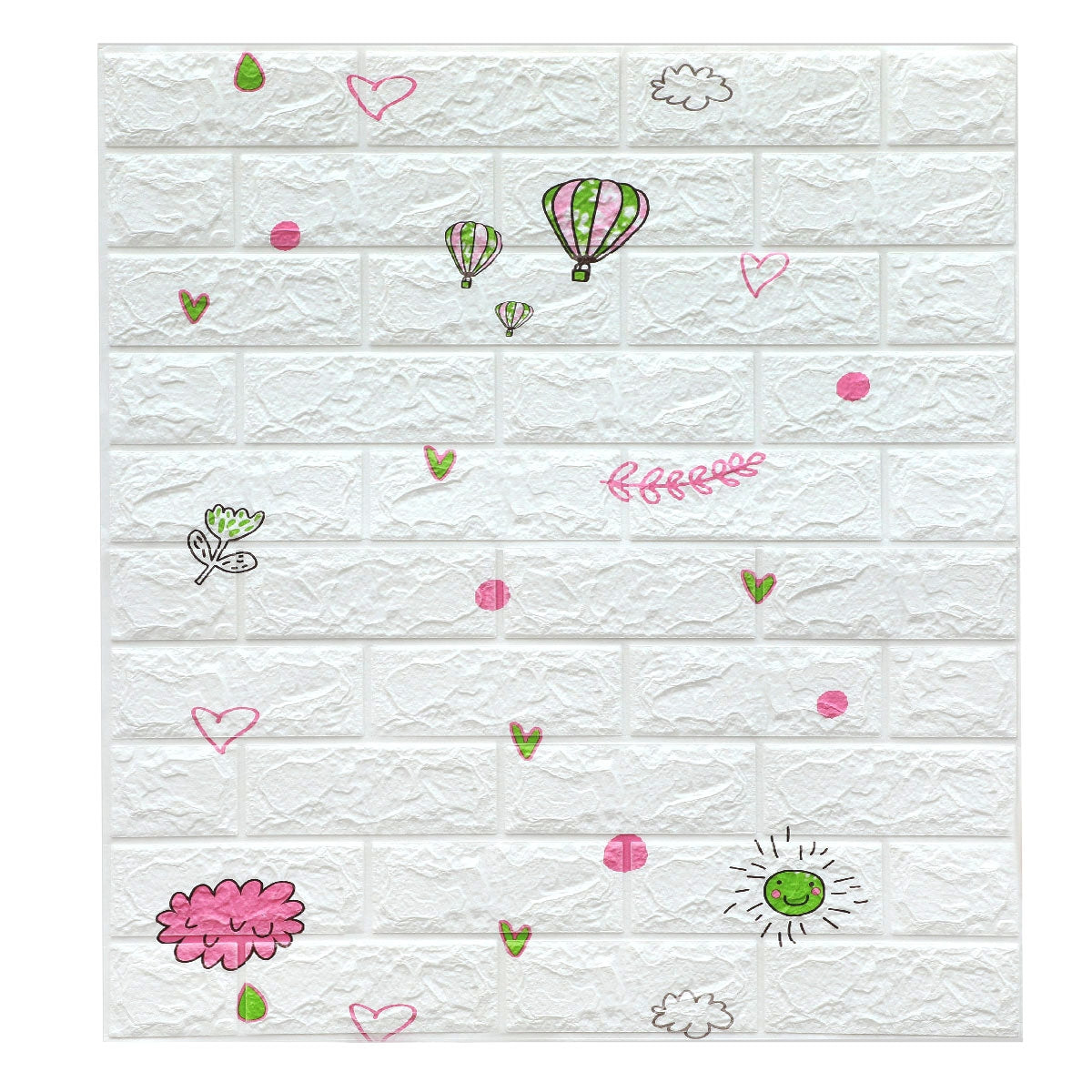 Pack de 10 Panneaux Muraux 3D Effet Brique Ballon