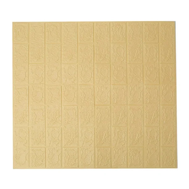 Pack de 10 Panneaux Muraux 3D Effet Brique Doré