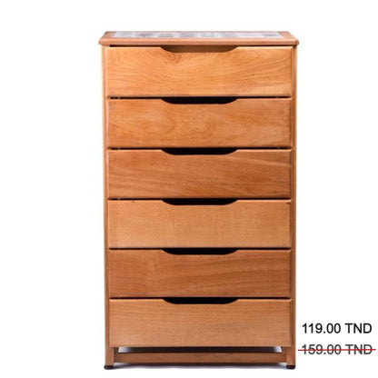 Chiffonnier - Commode caisson - Meuble de rangement en bois d'hêtre naturel (Blenz)