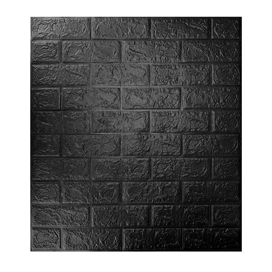 Pack de 10 Panneaux Muraux 3D Effet Brique Noir