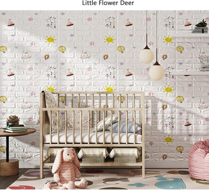 Pack de 10 Panneaux Muraux 3D Effet Brique Effet Cute Kids