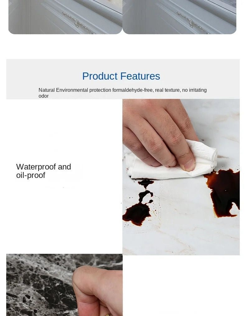 Pack de 10 Panneaux PVC Autocollant Alternative Au Marbre 60 x 60 cm - Blanc  - en Promo 🔥