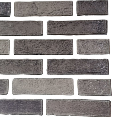 Pack de 10 Panneaux Muraux 3D Adhésifs Anti-Humidité Dark avec Bordure Blanc  5MM